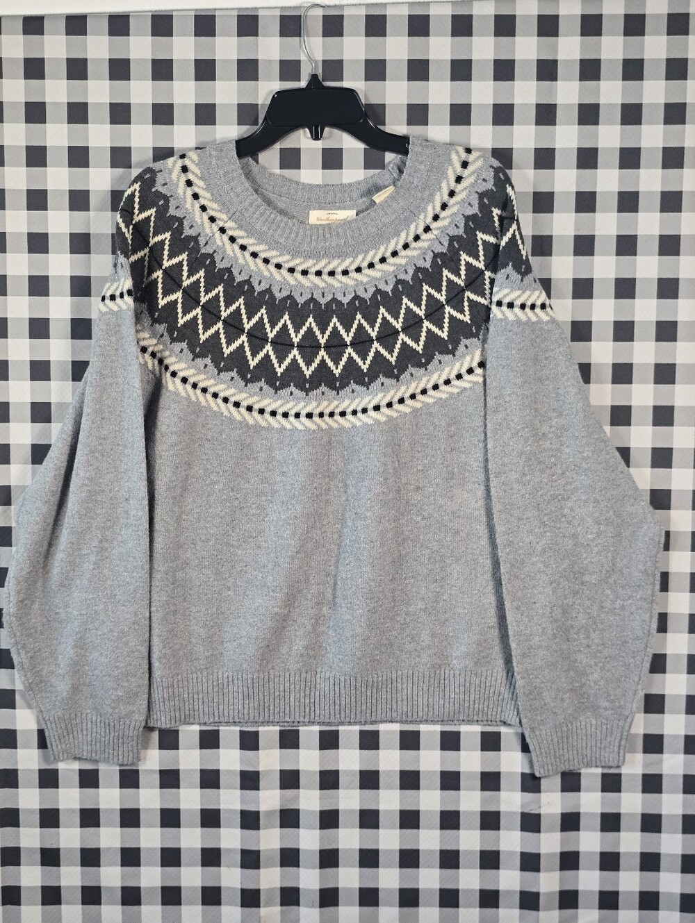 VTG Weatherproof Women XL Fair Isle Nordic Crewneck Sweater Pullover Y2k Whimsy